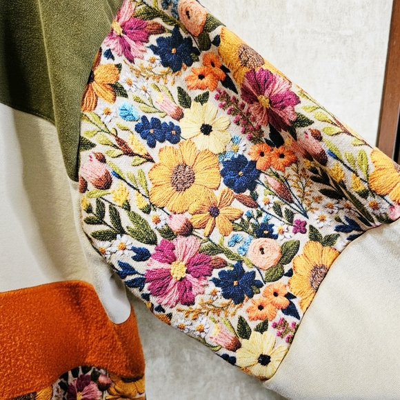 Reworked Noah Kahan Sweatshirt 3D Print Hippie Patchwork Boho - Picture 8 of 9